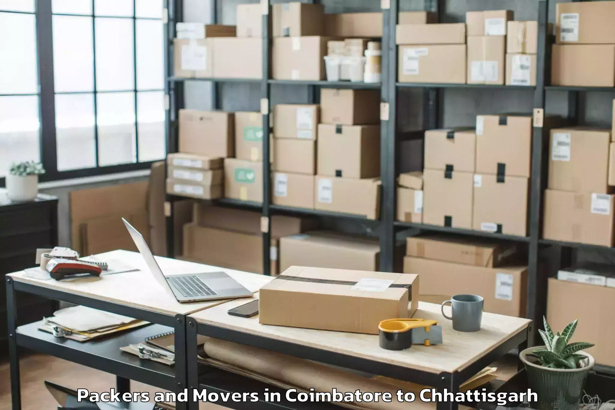 Hassle-Free Coimbatore to Pharsabahar Packers And Movers